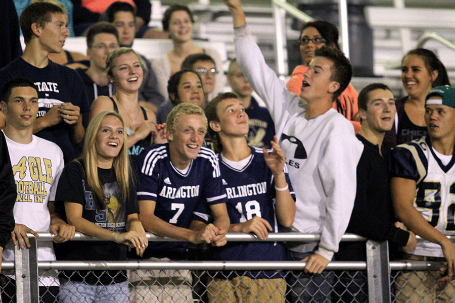 Eagle fans come out to support the varsity girls soccer team against Snohomish on Thursday, September 12.