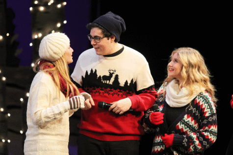 Jeni Larson (12), Tyler Kervella (12), and Hannah Scarth (12) perform at It's A Wonderful Flight Christmas Show