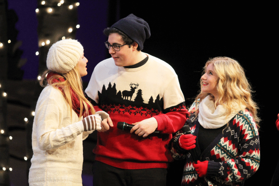 Jeni Larson (12), Tyler Kervella (12), and Hannah Scarth (12) perform at Its A Wonderful Flight Christmas Show