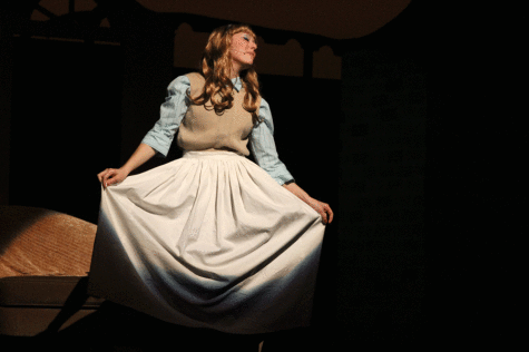 Meghan O'Hara performs during the tech rehearsal of Cinderella