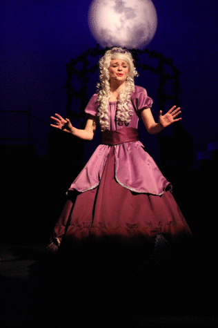 Bre Morren '15 sings 'There's Music in You' during tech rehearsal of Cinderella 