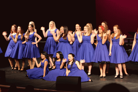 Members of the all-female Aerie choir preform at the choir concert on November 24th.