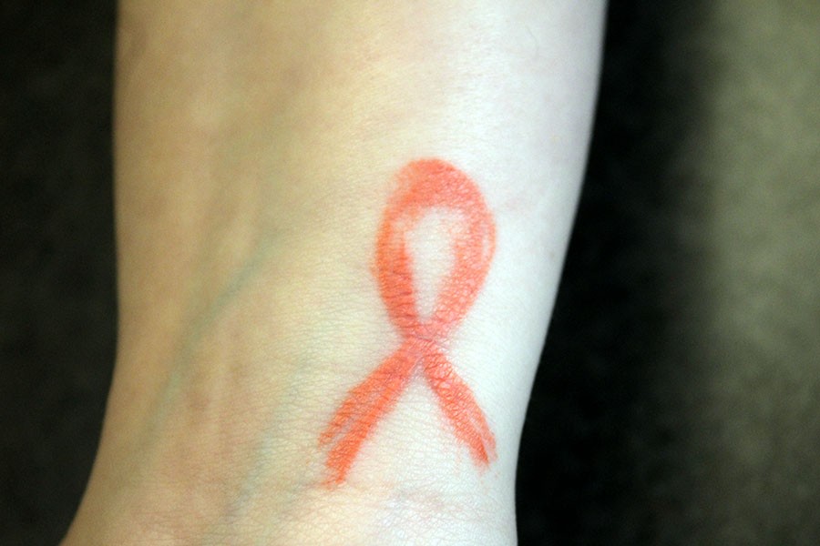 Senior Rachel ODays tattoo. Symbolizing resiliency, and spreading cancer awareness.