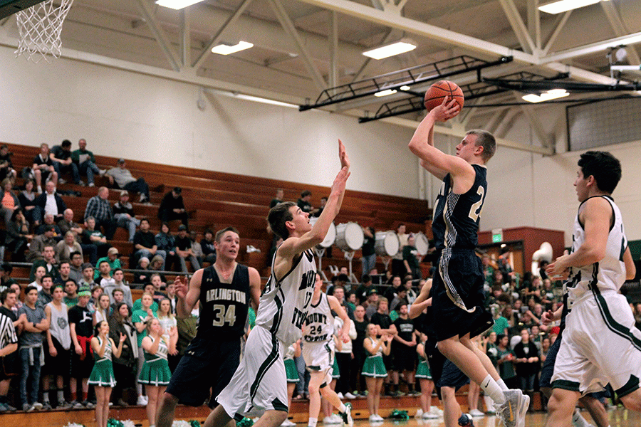Drew Bryson pulls up for a jumper in the Eagles 76-51 win over Mount Vernon. 