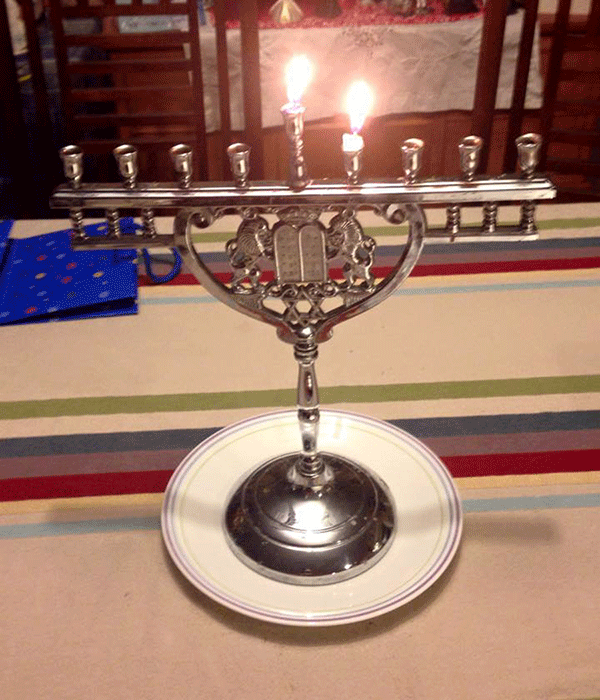 A menorah is used to celebrate Hanukkah, with a new candle being added each night. 