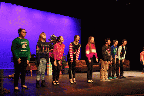 Members of Flight rehearse on December 9th for their Christmas program, which was held on the 11th and 12th.
