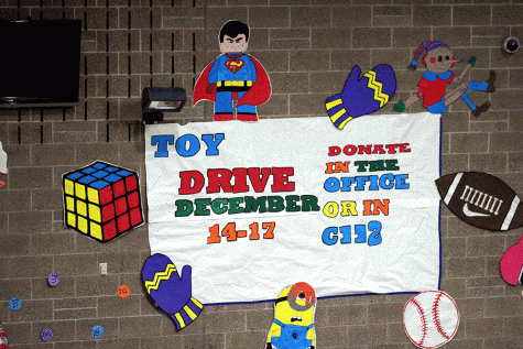 Pictured above is the toy drive poster pinned up in the AHS commons.  The Respect Club organized the book and toy drives to spread the giving spirit.