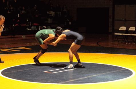 Robin Hernandez ('16) wrestles an opponent from Lynden during a home match on January 22nd.