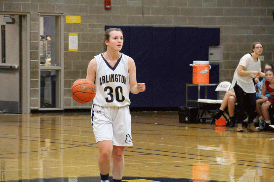 Senior Abby Anderson looks to pass the ball during a game against Marysville Pilchuck.