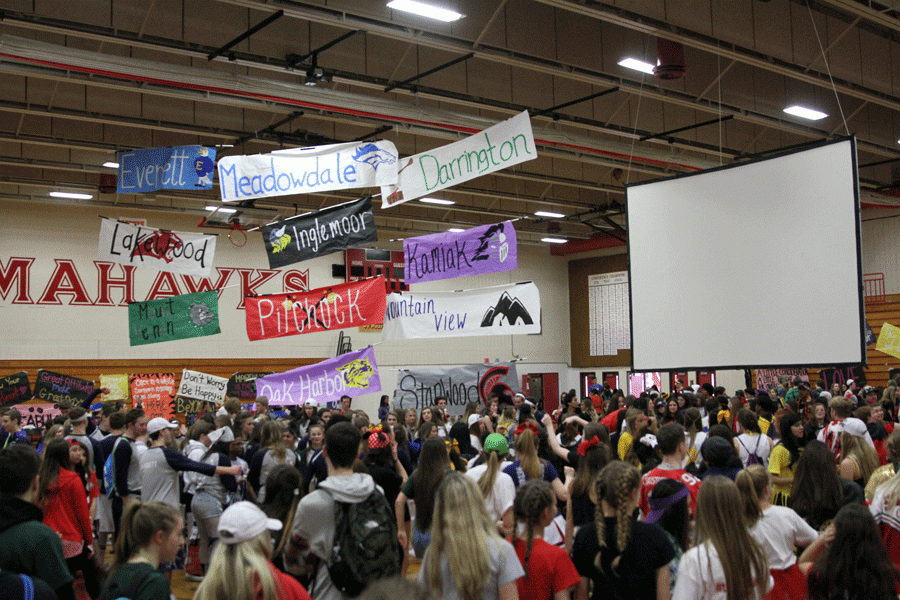 Leaders of high schools meet at Marysville-Pilchuck to celebrate diversity during InterHigh on February 11th, 