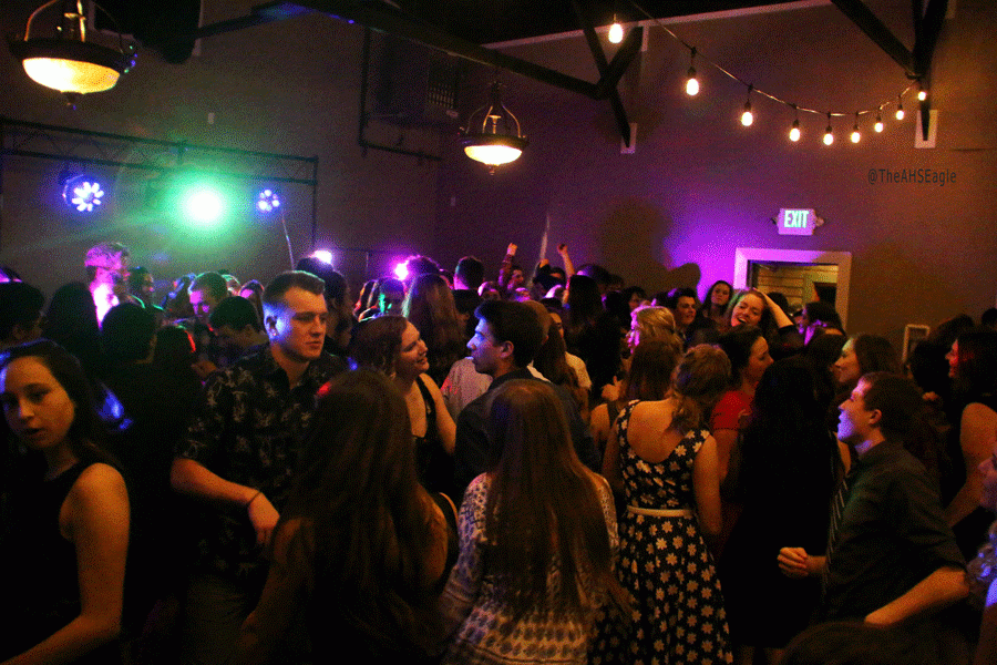 Students dance at the Senior Dinner Dance, which took place March 10th. 