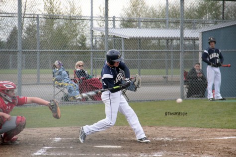 Trevor Kazen (18) prepares to hit the ball during a game against Stanwood on April 5th. 