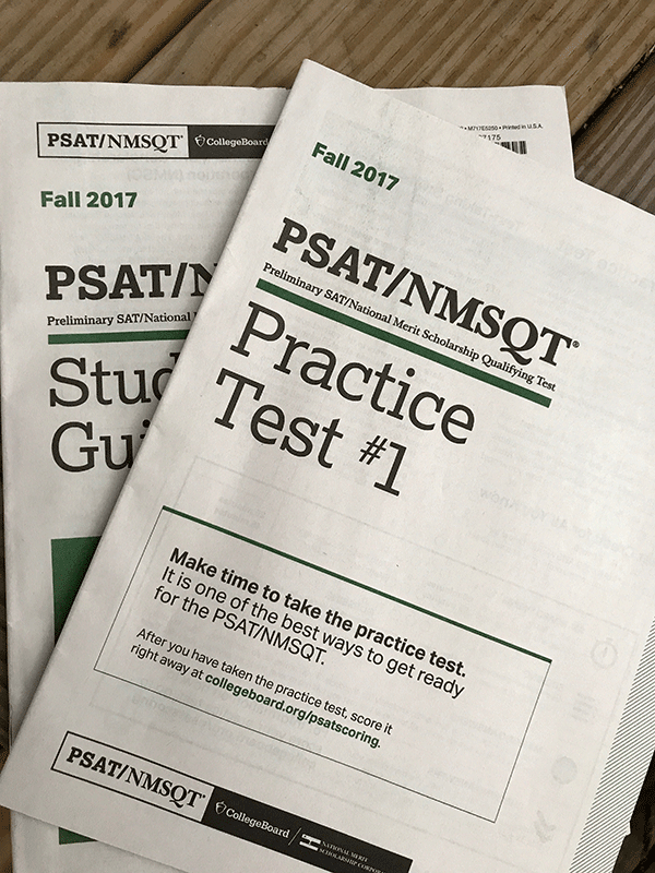 The PSAT will be given Saturday, October 14 at AHS.