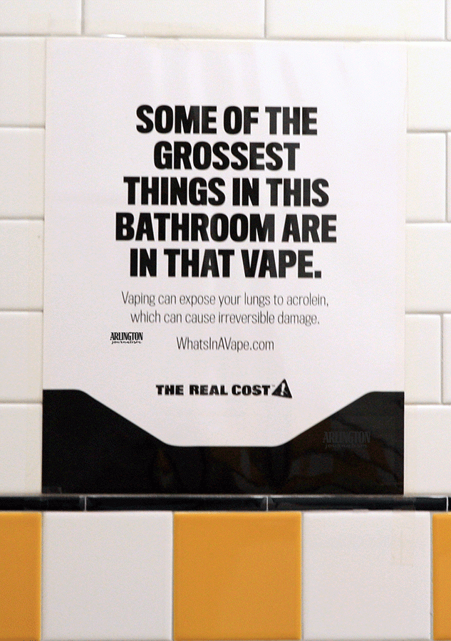 One of the vaping posters that has recently gone up at Arlington High School.