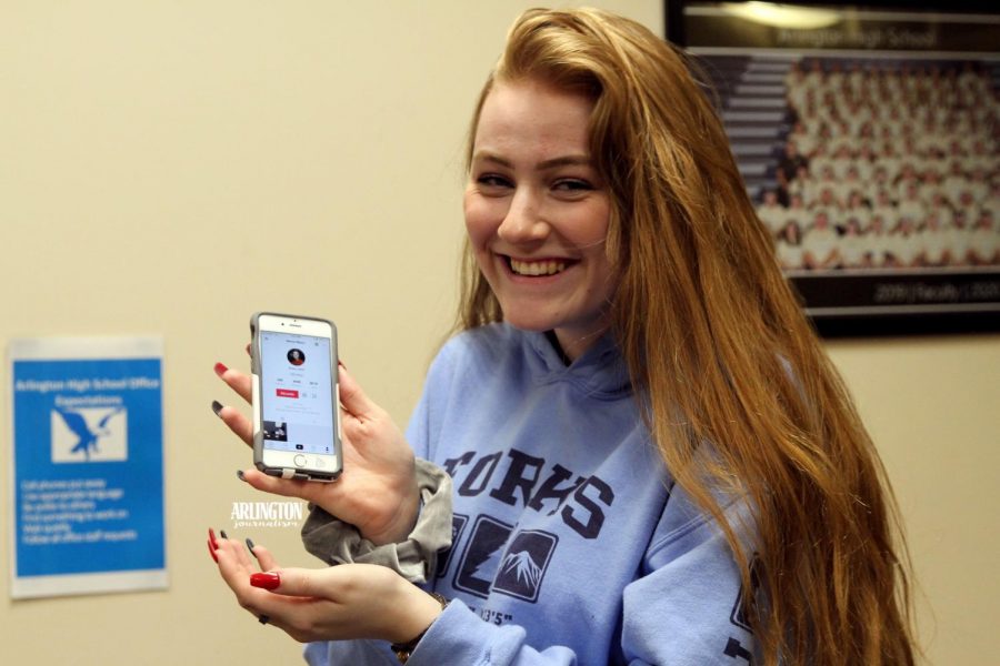 Nanna Myers (12) shows off her popular Tik Tok account. Myers said Tik Tok is definitely my favorite app.