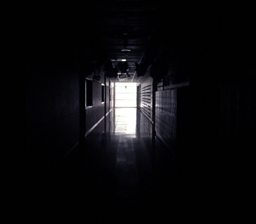 Within the hallways of the B wing during snowmageddon of last year, the darkness creates fear.  