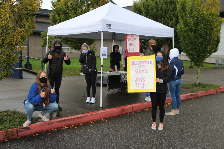 October 10, 2020 National Honor Society hosted a Drive Through Voter Registration. 