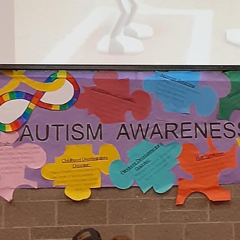 A picture of the updated Autism Awareness poster at AHS, following criticism of its portrayal of harmful symbols such as the puzzle piece, as well as containing misinformation. 