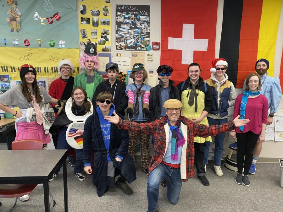 Fifth period German 2 class did a fashion show, of sorts. 