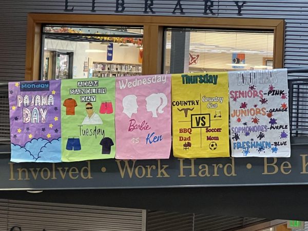 The ASB and Leadership students have made posters announcing the spirit days for Homecoming Week, October 2-6, 2023. 