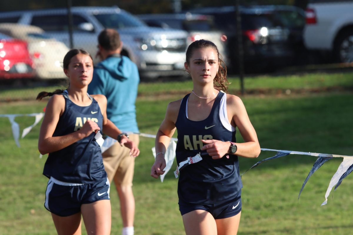 The course in Granite Falls finished on the high school track. Brooke Henkin (25) said “This year I got to lead a lot of the girls” and that she enjoys being a leader and making the team better. 