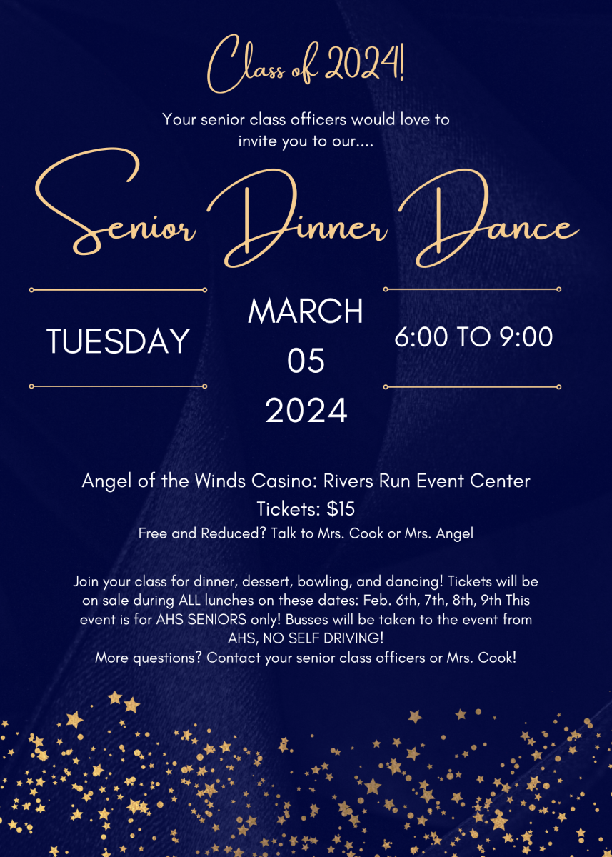 Flyer for the Senior Dinner Dance. 