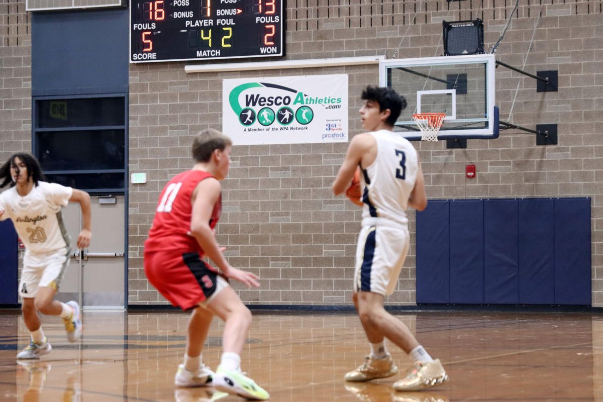 On December 12 there was a Jv Game against Stanwood High School. “Were trying to run a set, trying to give it to mav to get easy lay, but Im pretty sure that didn’t work and we just had to come up with something,” Ethan McGuire (‘25) said. “Towards the end of the game we just couldn’t play defense, so we lost that game.”