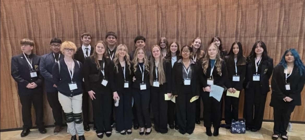 Arlington High School students at a DECA conference. 