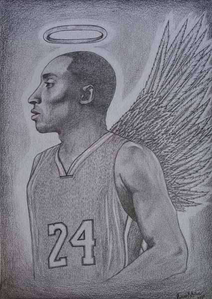 An image of Kobe Bryant drawn after his death in 2020. 