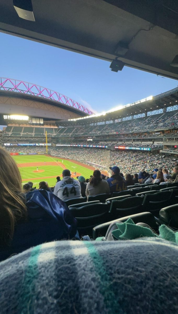 Seattle Mariner playing at T-Mobile Park in the middle of June. Large crowd excited to watch the Mariners win. 