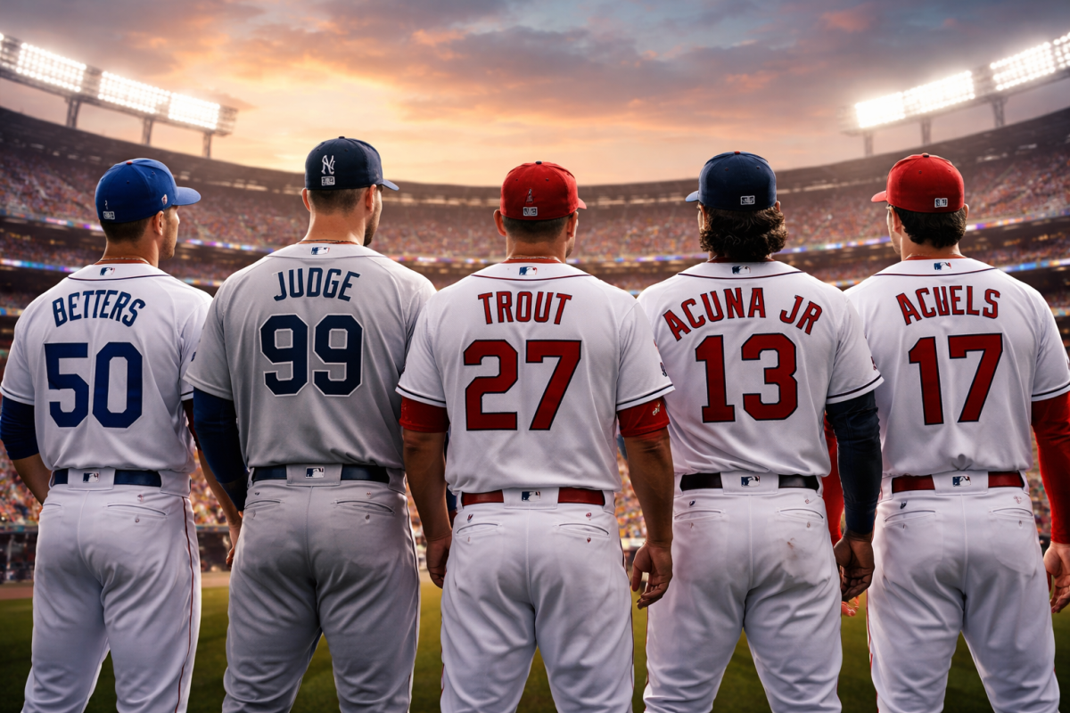 An Ai generated Image of MLB Athletes looking out into a stadium
