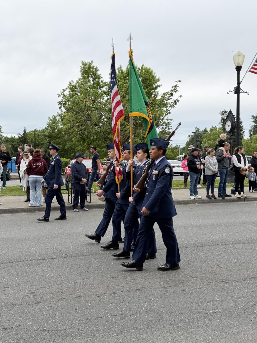 Major Blue with his Color Guard in the Memorial day Parade.